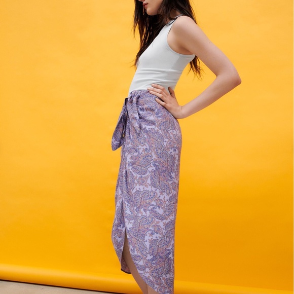 ZARA PRINTED SARONG SKIRT SMALL - Picture 6 of 6